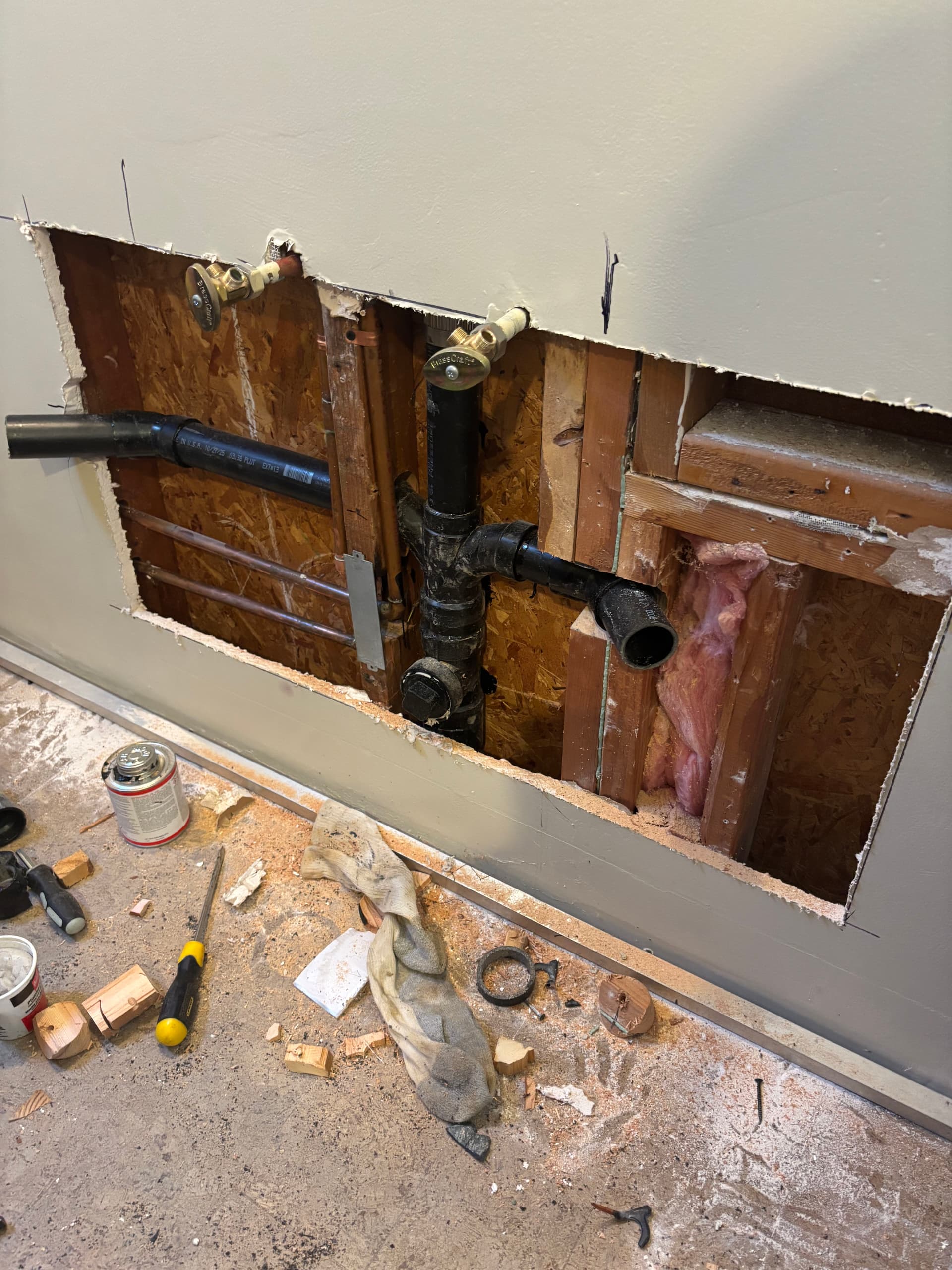 Adding a Second Bathroom Sink Means Getting Inside the Walls First image